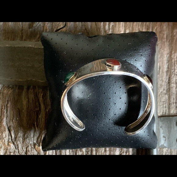 VINTAGE MODERNIST 925 STERLING SCUFF BRACELET - Picture 6 of 9